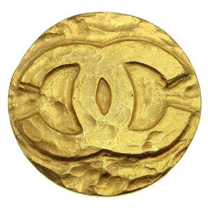 Chanel Medallion Brooch Pin Gold 94P 27350
